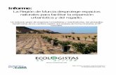 La Región de Murcia desprotege espacios naturales para ... · Espacios Naturales y de la Flora y Fauna Silvestres”. En la práctica, la ausencia de una política ambiental por