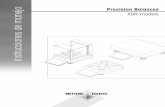 XSR models Instrucciones de manejo Precision Balances · Precision Balances Instrucciones de manejo XSR models 30357088B 21/09/2017 7:28 - Schema ST4 PDF engine - Layout by Victor