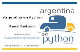 Argentina en Python Talk · Curso en Mendoza ... Apoyo de la Python Software Foundation. Valoraciones6 Lo importante está frente a nuestras narices. Valoraciones