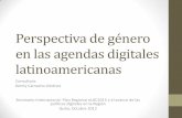 Perspectiva de género en las agendas digitales ... · Kemly Camacho Jiménez ... género en la política digital regional, ... Reducción brecha digital, gobierno digital, banda