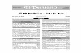 Cuadernillo de Normas Legales - … · 2013-04-11 · y Especiales, solicitada por el CIP - Consejo Departamental de Arequipa 397916 ORGANISMOS EJECUTORES SUPERINTENDENCIA NACIONAL