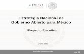 Estrategia Nacional de Gobierno Abierto para México · Borrador para discusión 1. Introducción Gobierno abierto Movimiento que fue originado a partir de la publicación del “Memorando