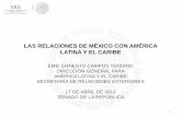 LAS RELACIONES DE MÉXICO CON AMÉRICA LATINA Y EL … · las relaciones de mÉxico con amÉrica latina y el caribe emb. ernesto campos tenorio direcciÓn general para amÉrica latina