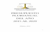 PRESUPUESTO PLURIANUAL DEL AÑO 2015 AL 2020 Plurianual 2015-2020.pdf · base y otro de política, con proyecciones pormenorizadas que guardaban las ... herramienta como instrumento