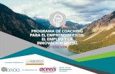 PROGRAMA DE COACHING PARA EL EMPRENDIMIENTO, EL …coachingsocial.es/programacoaching.pdf · Somos expertos en formación en el ámbito del coaching, en las habilidades y competencias