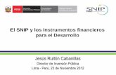 El SNIP y los Instrumentos financieros para el Desarrollo · El SNIP en Cifras: Viabilidad de PIPs Los estudios de perfil simplificado (PIP Menor) representan en promedio el 81% ,