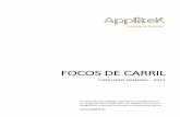FOCOS DE CARRIL - applitek.esapplitek.es/onewebmedia/CATALOGO_ FOCOS de CARRIL_ 2017.pdf · VIDA ÚTIL 30.000 Horas OBSERVACIONES Acabado Blanco Foco LED de Carril Inel 40W 10.1215