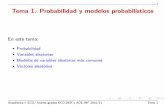 1 Tema 1. Probabilidad y modelos probabil sticos · Tema 1. Probabilidad y modelos probabil sticos En este tema: Probabilidad ... 15 Tres enfoques/interpretaciones Probabilidad cl