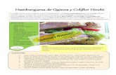 Hamburguesa de Quinoa y Coliflor Hindúdietistasynutricion.com/web/wp-content/uploads/2016/06/logo... · La coliflor (como otras crudíferas: brécol, coles Bruselas…) es rica en