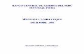 BCR Sucursal Piura Síntesis Lambayeque Diciembre 2003 · En diciembre, laproducción de bienes en la región Lambayeque se contrajo 14,9 por ciento respecto a diciembre del 2002,