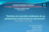 SOCIEDAD ARGENTINA DE PEDIATRÍA 5º Congreso Argentino … · yPedro, de 17 años, consulta de manera reiterada al médico ...