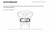 Termo-Anemómetro de molinete grande PCM/MCMtranslate.extech.com/instruments/resources/manuals/AN300_UM-es.pdf · Coloque el molinete del medidor en la corriente de aire. ... P1.0: