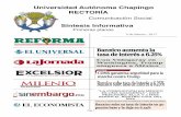 Síntesis Informativa - chapingo.mx · recen de seguridad alimentaria, ... Seminario Permanente de Investigación ... de los ciclos primavera-verano 2015 y 2016, alrededor de 3 mil