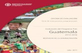 Evaluación del Programa País Guatemala - fao.org · financieros o socios con ventajas comparativas en temas relacionados con la FAO. En los últimos tres años la labor de la FAO