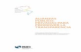 ALIANZAS PÚBLICO- PRIVADAS PARA PROMOVER LA … · alianzas pÚblico-privadas para promover la transparencia “documento preparado por la vicepresidencia de sectores y conocimiento