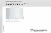 Instrucciones de uso Caldera mural a gas CERASTAR ZWN 24 7A MFA.pdf · Más de 100 años lleva Junkers dedicán-dose al desarrollo de soluciones para el calor, agua caliente, y cli-matizadores,