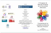 II Congreso de Atención Primaria de la Comunidad Valenciana · Organiza: Dirigido a: Médicos/as Enfermeros/as Matronas Trabajadores/as sociales Farmacéuticos/as Estudiantes Residentes