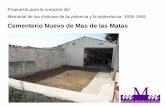Cementerio Nuevo de Mas de las Matas - cazarabet.com · entre ellas una que se pretende corresponda al enterramiento de un sacerdote ... yugos y flechas ... El texto pretende unir