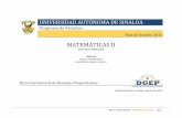 MATEMÁTICAS II - prepaguamuchiluas.files.wordpress.com · Plan de Estudios 2015 ... y cumplir con lo establecido en el Marco Curricular ... el programa de Matemáticas I pone énfasis