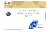 NORMA ISO 9001: Enfoque para la Gestión Deportiva · Índice de capítulos de la norma. Eurosinergias Empresariales, ... Archivos, etc. Estándares y Códigos Política de Calidad