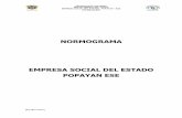 NORMOGRAMA - esepopayan.gov.coesepopayan.gov.co/Formatos/NORMOGRAMA_ESE_POPAYAN..pdf · Por el cual se reglamentan los artículos 96, 97 y 98 del Decreto Ley 1298 de ... CÓDIGO PENITENCIARIO