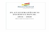 PLAN ESTRATÉGICO INSTITUCIONAL 2016 2020 - Inicio · Ley Código Tributario Boliviano N° 2492 ... cálculo de la deuda tributaria; ejecución de medidas precautorias, ... la gestión