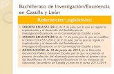 Bachillerato de Investigación/Excelencia en Castilla y Leóniesvaguada.com/Tablon/Bachillerato_de_Investigacion.pdf · Bachillerato de Investigación/Excelencia ... de 9 de julio,