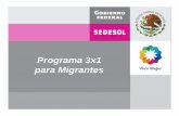 Presentación Programa 3x1 para Migrantes 2011 · Nú d t i d d f ili l id ... Se especifican como Tipo de Apoyo las becas educativas 3x1 3.5 ... Se definen nuevos términos contenidos