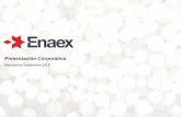 Presentación Corporativa - ENAEX · Servicios de tronadura A través de la filial Enaex Servicios S.A. se presta un completo servicio de tronadura a nuestros principales clientes.