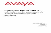 Referencia rápida para la administración avanzada de Avaya … · 2007-02-20 · que se hace referencia en otras secciones de esta documentación, ... conectan su sistema con la