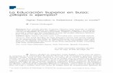 Artículo La Educación Superior en Suiza: ¿Utopía o ejemplo? educacion_superior_en_Suiza.pdf · determinado sistema educativo tiene en el mundo laboral. Veámoslo. En Suiza, quien