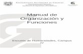 Manual de Organización y Funcionestransparencia2016.unach.mx/images/IV_servicios/uni_academicas/... · Dirección General de Planeación Dirección de Planeación y Programación
