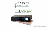 aaxa · proyector o el botón POWER del mando a distancia para encender el proyector. * El botón de encendido de luz LED azul se encenderá cuando el proyector ...