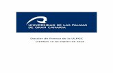 Dossier de Prensa de la ULPGC · Universidad de Las Palmas de Gran Canaria (Ulpgc) representantes de los equipos de dirección de ambas universidades canarias, con el objetivo de