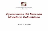 Operaciones del Mercado Monetario - iimv.org · Existen múltiples operaciones de “fondeo ... • Artículo 14 Ley 964 de 2005. ... la Superintendencia Financiera de Colombia, de