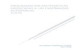 PROGRAMACIÓN MATEMÁTICAS ORIENTADAS A LAS ENSEÑANZAS ...ies.sabinofernandezcampo.robledo.educa.madrid.org/index_archivos/... · - Matemáticas en los cuatro cursos de ESO (orientadas