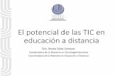 El potencial de las TIC en educación a distancia - uned.ac.cr · El potencial de las TIC en educación a distancia Dra. Ileana Salas Campos ... Primera generación Segunda generación