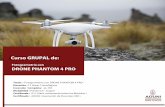 Curso GRUPAL de · • Manejo de drones y Planeamiento de vuelo. • Toma de fotografías y descarga del archivo. • Procesado de información, obtención de super˜cie y orto ...