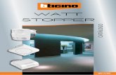WATT STOPPER - legrand.com.mx · de energía, presenta su línea “WATT STOPPER” de detectores de movimiento infrarrojos y ultrasónicos, los cuales además de provocar ahorro