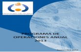 PROGRAMA DE OPERACIONES ANUAL 2013 - Bolivia 2013.pdf · trata y tráfico de personas, la ley contra el acoso y violencia política hacia las mujeres. ... en constructores del Estado