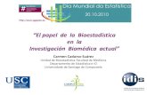 “El papel de la Bioestadística en la Investigación Biomédica actual” · 2010-11-07 · Puede ayudar en gran manera a la “investigación traslacional en salud humana”. ...