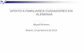 APOYO A FAMILIARES CUIDADORES EN ALEMANIA · Principio de cobertura parcial, ... Grado de necesidad III 83,4 18,5 101,9 Hielscher et al. 2017: 75 Perfil y situación de los familiares