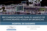 HOSPITAL DE SAGUNTO - dep4.san.gva.es · recomendaciones para el manejo de la pancreatitis aguda en urgencias hospital de sagunto jose%j.noceda%bermejo% % junio2013