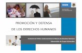 Promoción y Defensa de los Derechos Humanos - gob.mx · •Coordina y da seguimiento a los trabajos y tareas de promoción y defensa de los derechos humanos que llevan a cabo las