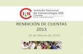 RENDICIÓN DE CUENTAS 2013 - ?³n... · leucemias y linfomas . PROTOCOLOS INSTITUCIONALES •Grupo