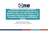 Experiencia de la República Dominicana en la aplicación ...cedoc.inmujeres.gob.mx/Seminarios/utiempo/2017/1-1WillyNeyOtanez.pdf · demanda de este tipo de información a nivel nacional