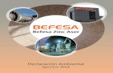 BEFESA · Oxido Waelz depurado Polvo de acería ... • Reduccion de las emisiones de GEI asociadas Estructuración detallada de la documentación de gestión