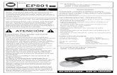 EP801 - bossauto.com · • No utilice herramientas eléctricas en atmósferas explosivas, por ejemplo en presencia de líquidos inflamables, gases o polvo. ... la rotura de las piezas
