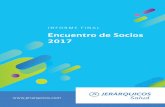 I N FO R M E F I N A L Encuentro de Socios 2017 · 6 reuniones de Socios 1° reunión de Socios: Gualeguaychú, entre ríos. 2° reunión de Socios: neuquén, neuquén. Localidades