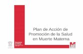Plan de Acción de Promoción de la Salud en Muerte Maternasalud.michoacan.gob.mx/wp-content/uploads/2015/10/mmaterna.pdf · Principales Causas de Muerte Materna • Hemorragias graves